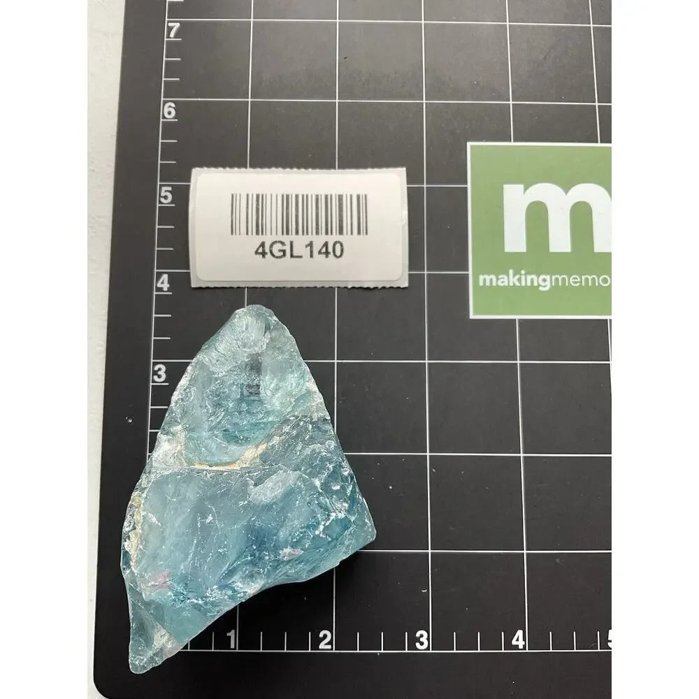 Sky‎ Blue Art Glass Cullet Glowing Manganese Slag Glass #4GL140
